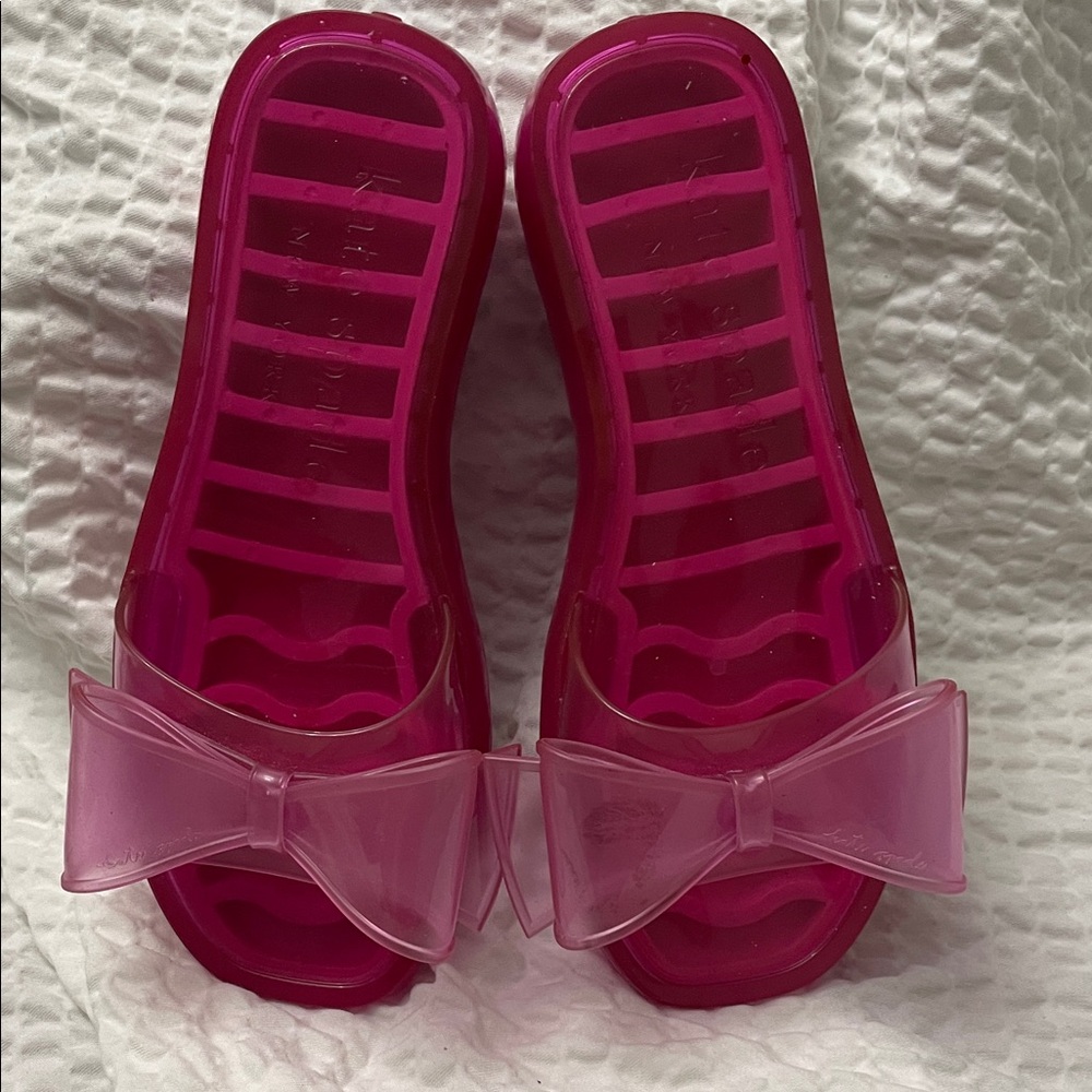 Kate Spade Pink Bow Jelly Sandals